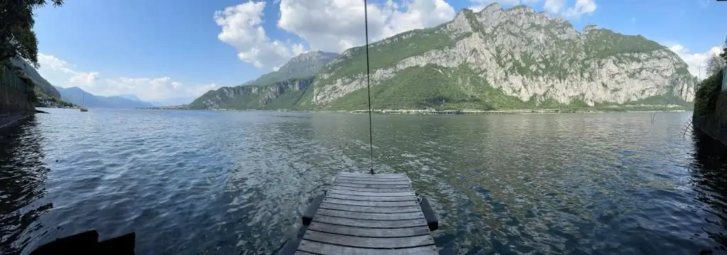 Panorama of Lake Como from the dock